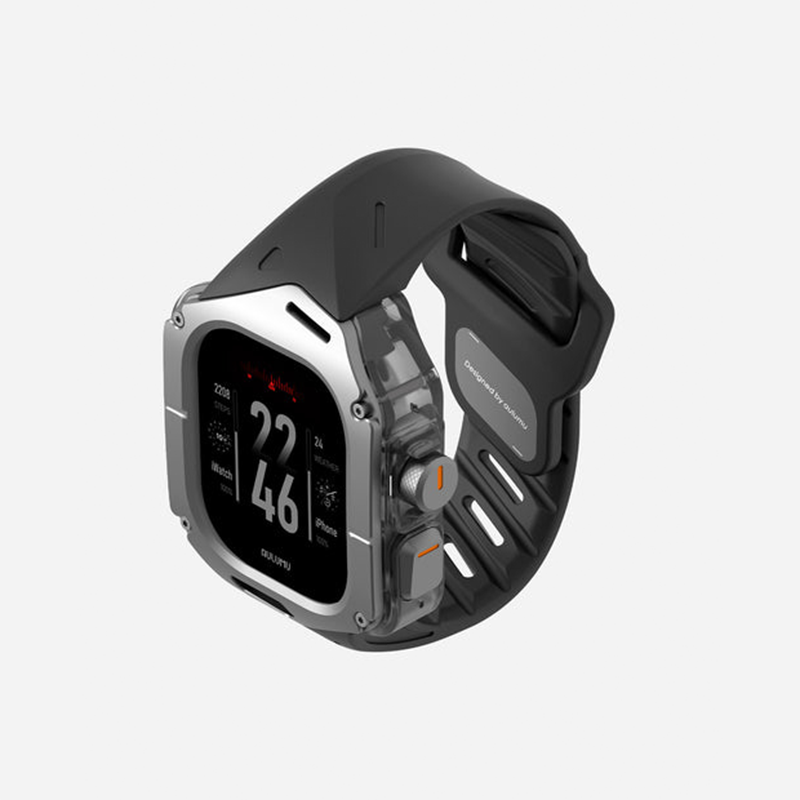 Aulumu A01 Case with Band for Apple Watch Ultra 1/2/3 | Titanium Cover | FKM Band