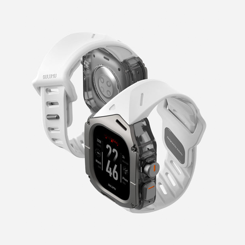 Aulumu A01 Case with Band for Apple Watch Ultra 1/2/3 | Titanium Cover | FKM Band