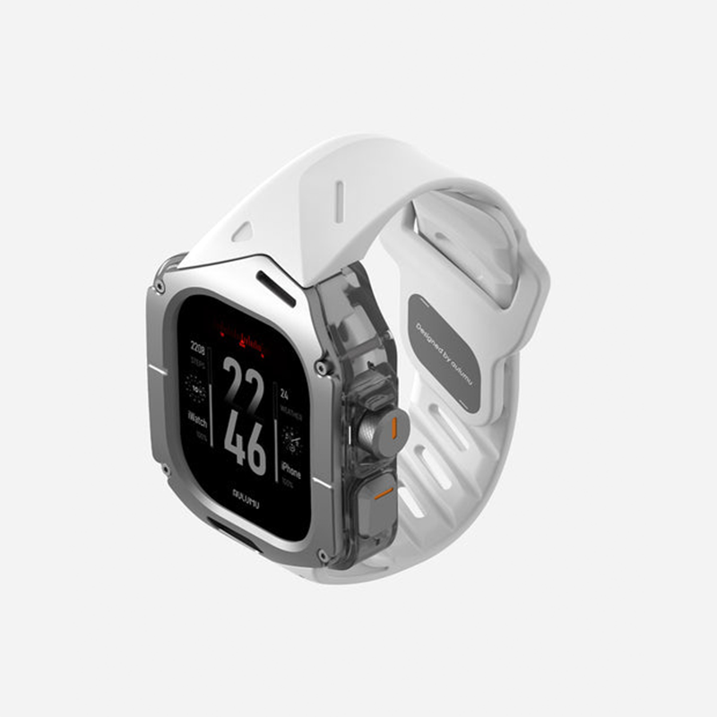 Aulumu A01 Case with Band for Apple Watch Ultra 1/2/3 | Titanium Cover | FKM Band