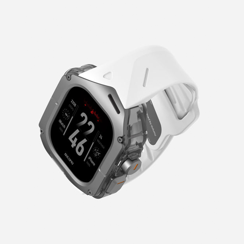 Aulumu A01 Case with Band for Apple Watch Ultra 1/2/3 | Titanium Cover | FKM Band