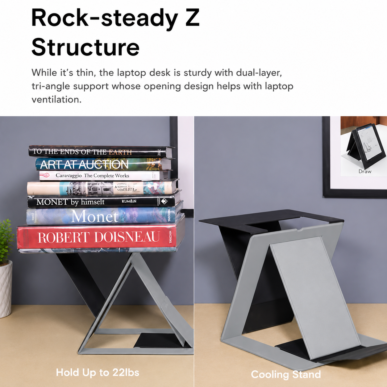 MOFT Z: Elevate Your Workspace with the Ultimate Invisible Sit-Stand Desk for Laptops – Seamless Portability, Adjustable Ergonomics, With 5 Elevation Angles