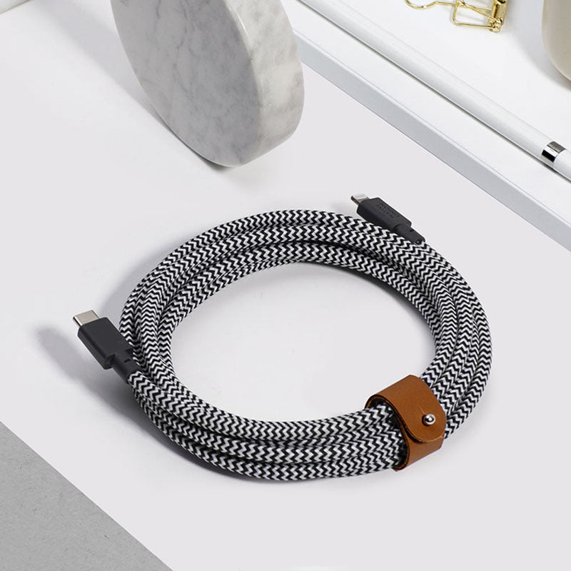 Native Union Belt Cable XL (USB-C to Lightning) The recycled 10-foot charging cable with bonded leather strap