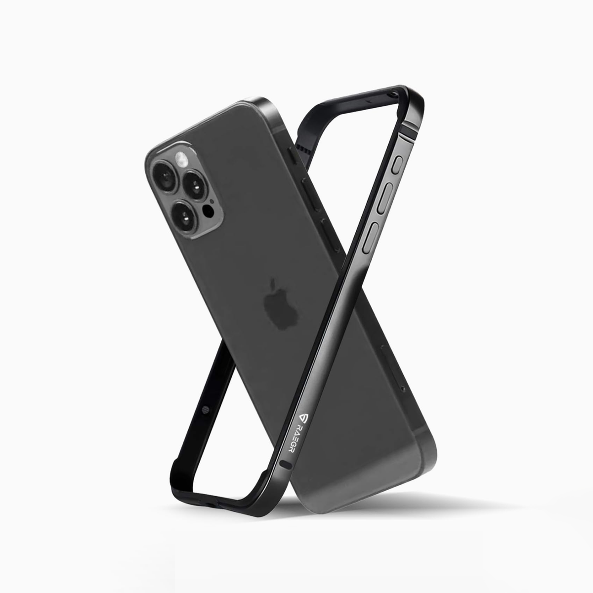 RAEGR Case| Anodized Aluminum Bumper | Supports Magnetic Wireless Charging | Edge Armor Protective Minimal Case Designed for iPhone 15 Pro (6.1-Inch) (2023)