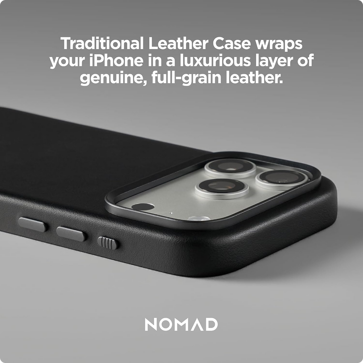 NOMAD Traditional Leather Case Compatible with iPhone 18 Pro Case Camino Leather
