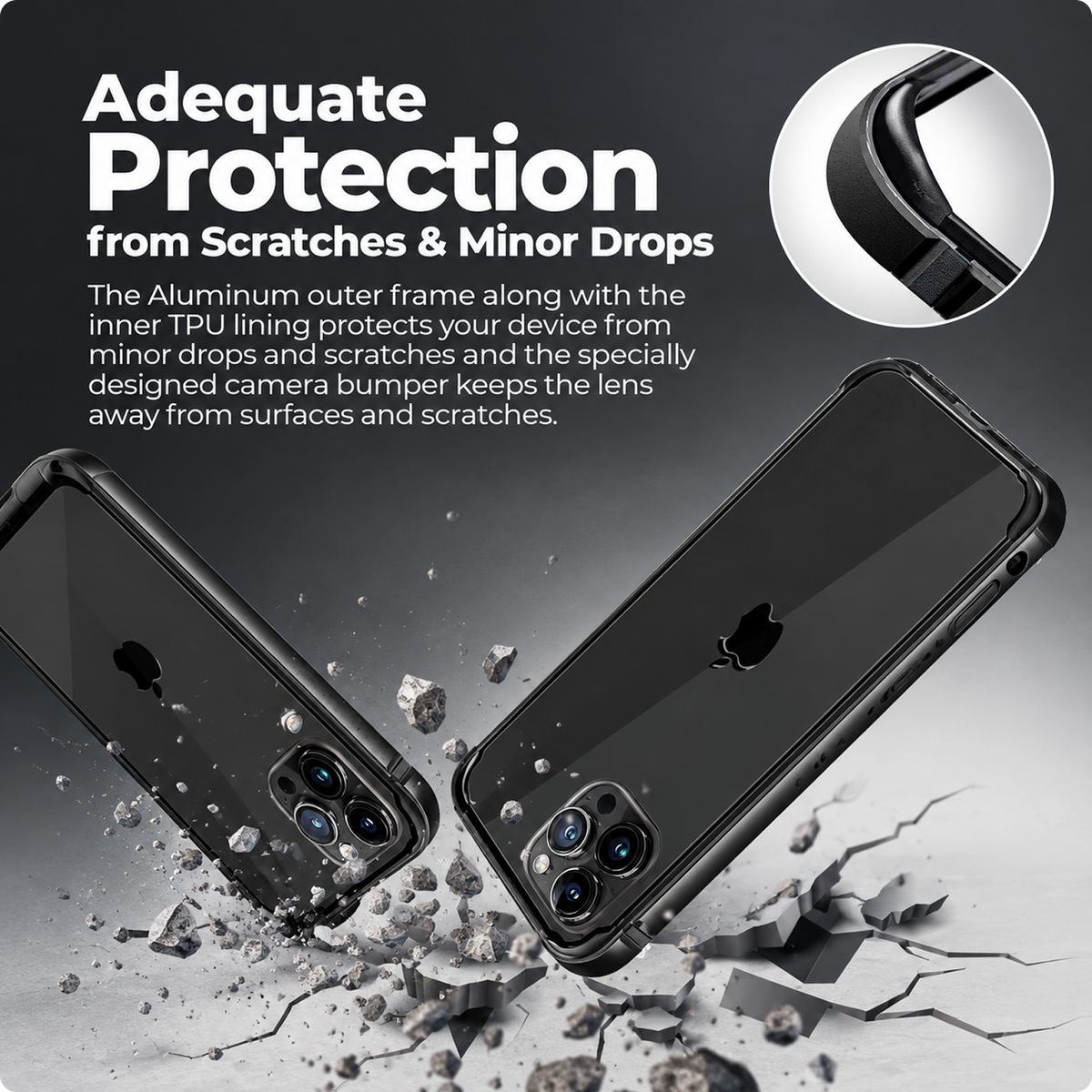 RAEGR Phone Case| Anodized Aluminum Bumper | Supports Magnetic Wireless Charging | Edge Armor Protective Minimal Case Compatible with iPhone 14 Pro Max (6.7-Inch) (2022)