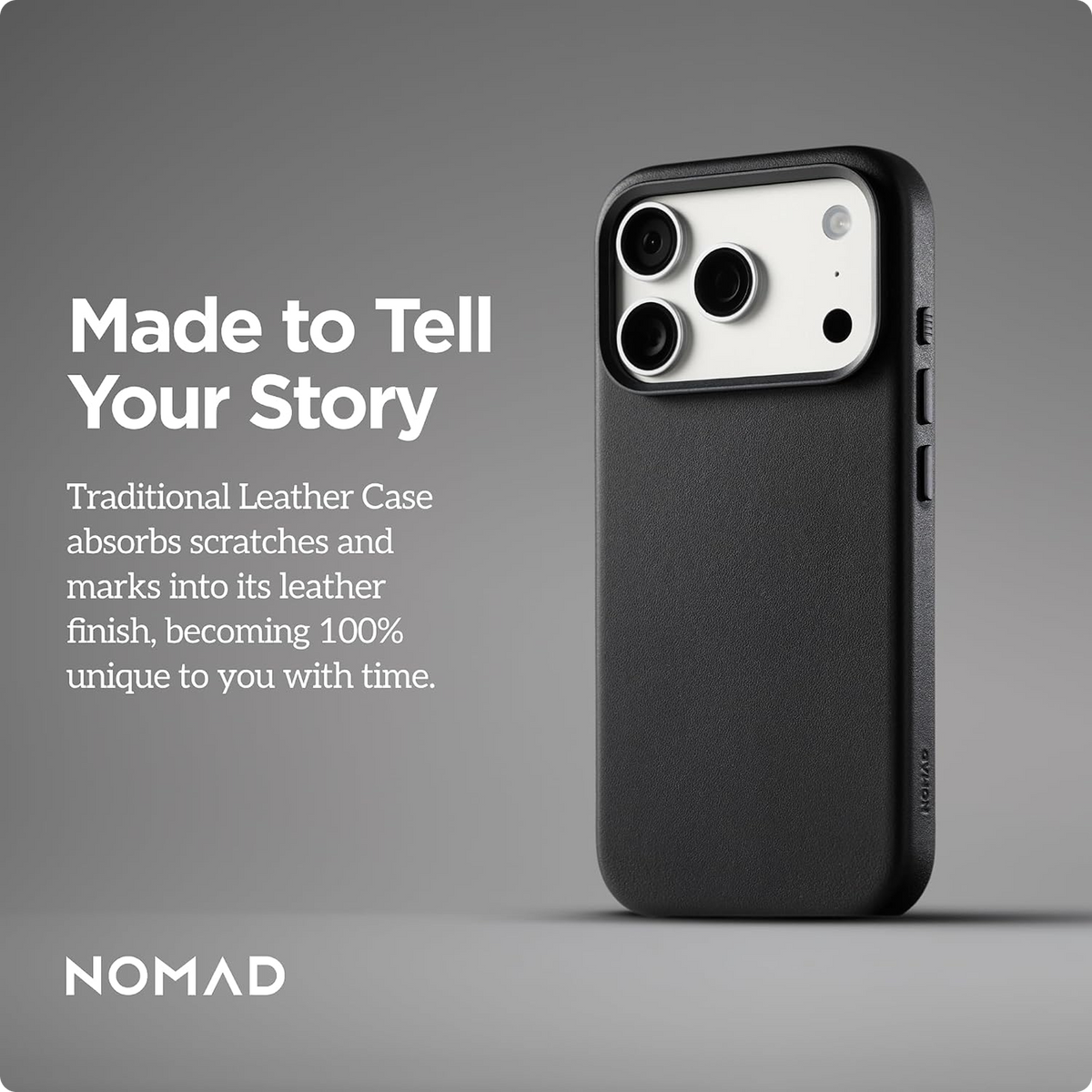 NOMAD Traditional Leather Case Compatible with iPhone 18 Pro Case Camino Leather