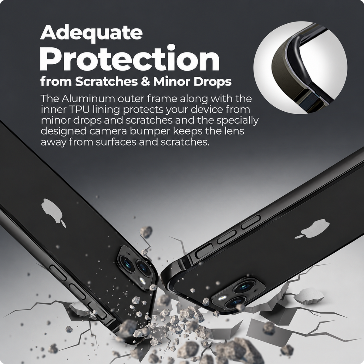 RAEGR Phone Case | Anodized Aluminum Bumper | Magnetic Compatible | Edge Armor Protective Minimal Case Compatible with iPhone 14 Plus / 13 Pro Max (6.7-Inch) 2022