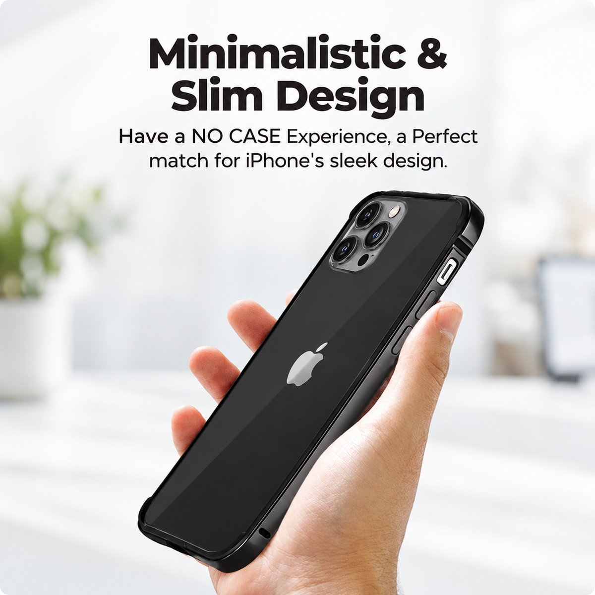 RAEGR Phone Case| Anodized Aluminum Bumper | Supports Magnetic Wireless Charging | Edge Armor Protective Minimal Case Compatible with iPhone 14 Pro Max (6.7-Inch) (2022)