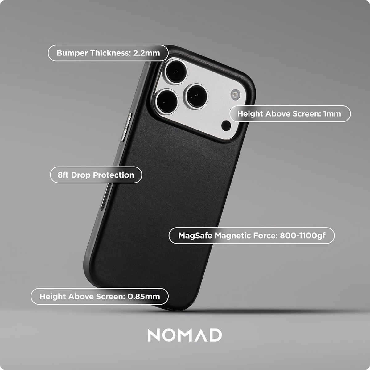NOMAD Modern Leather iPhone 18 Pro Max Case Magsafe Camino Leather