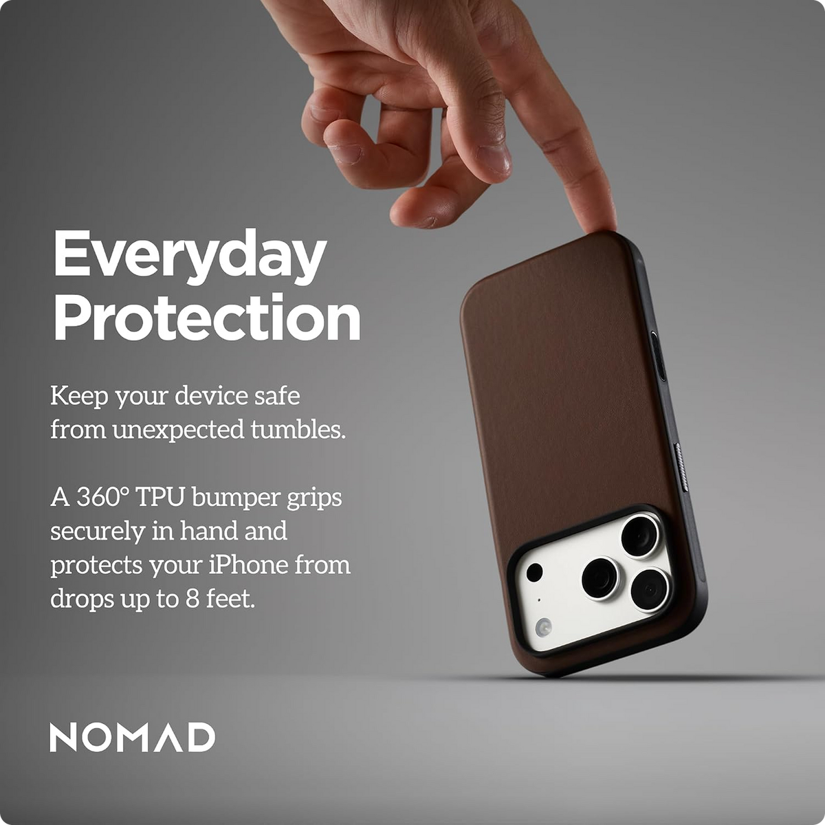 NOMAD Modern Leather iPhone 18 Pro Max Case Magsafe Camino Leather