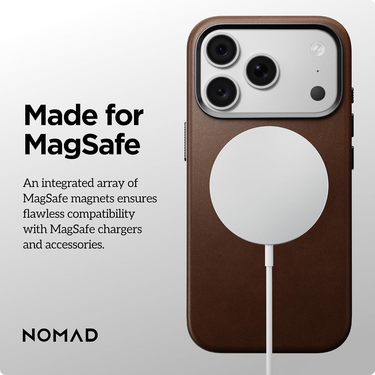 NOMAD Traditional Leather Case Compatible with iPhone 18 Pro Case Camino Leather