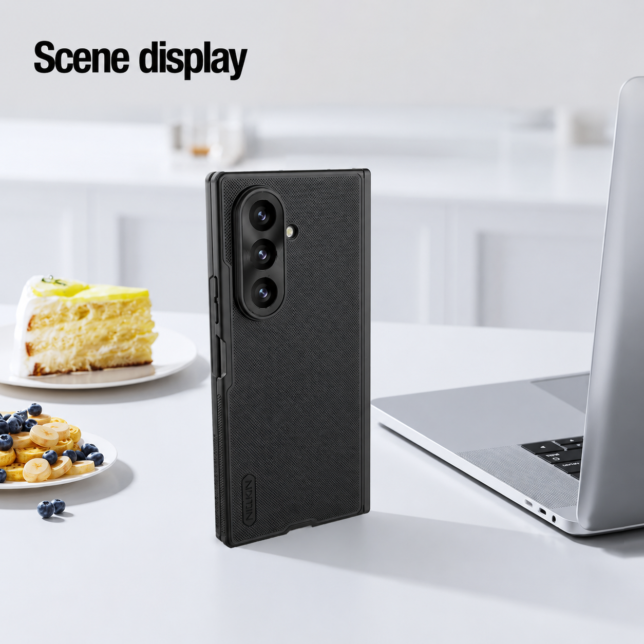 Nillkin Case for Samsung Galaxy Z Fold 8 Ultra (8.0" Inch) Super Frosted Shield Fold Magnetic 180 Folding 360 Protection Black Color