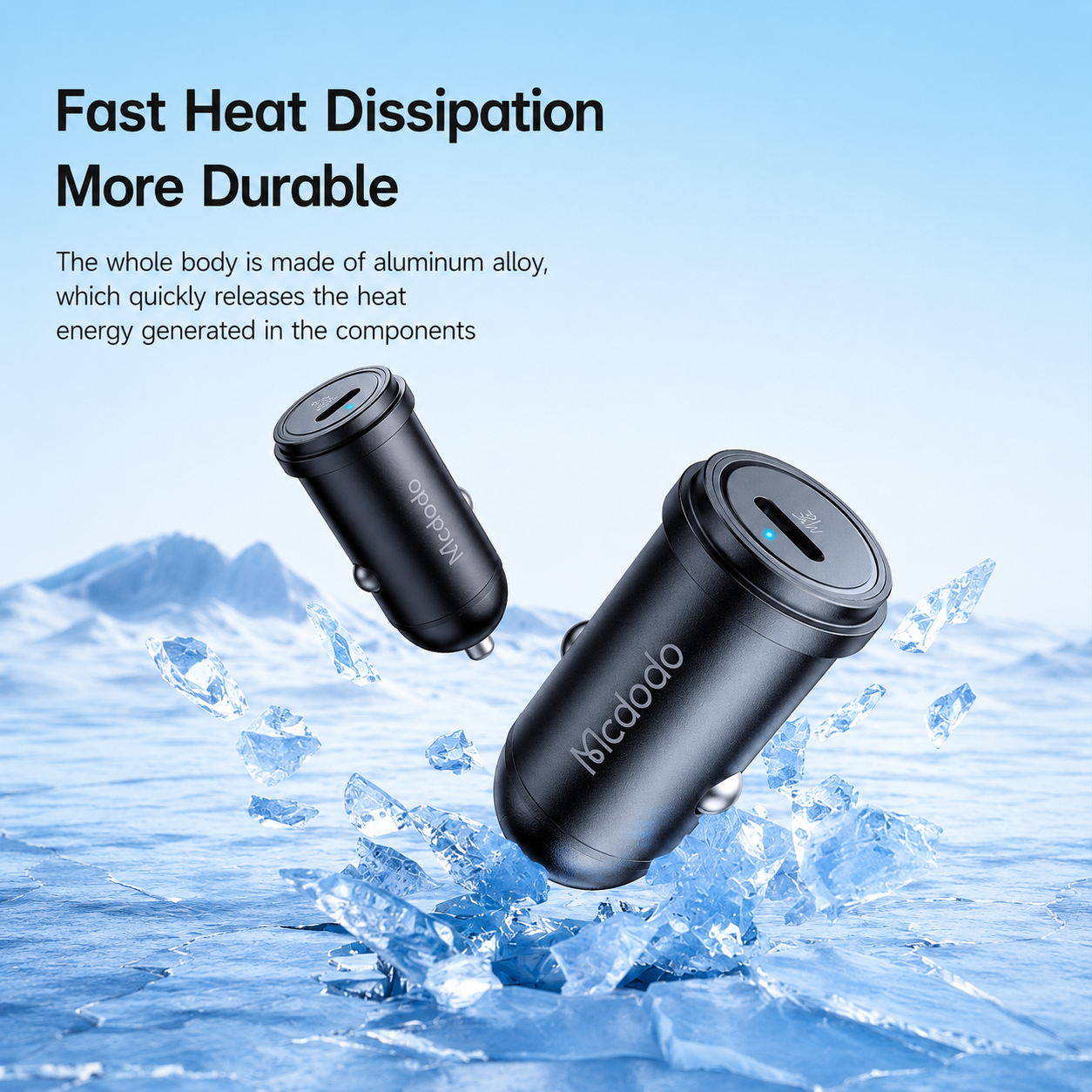 Mcdodo 30W 1C PD Fast Car Charger+ USB-C to USB-C Cable 1.2m