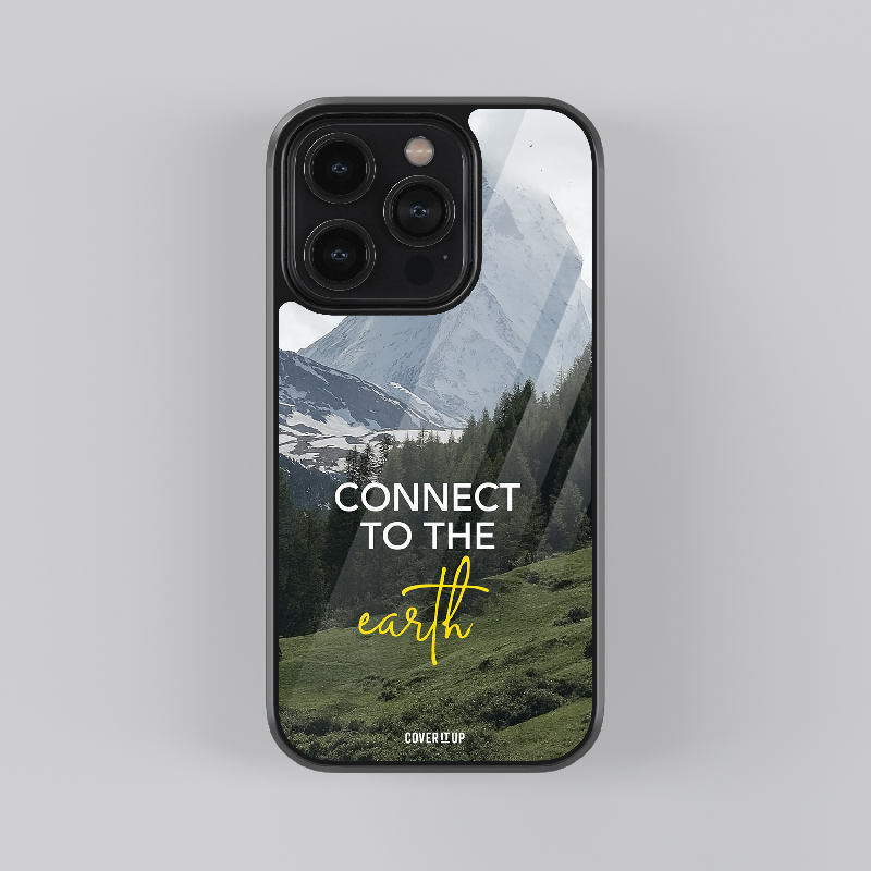 Connect To The Earth Mountains Glass Case