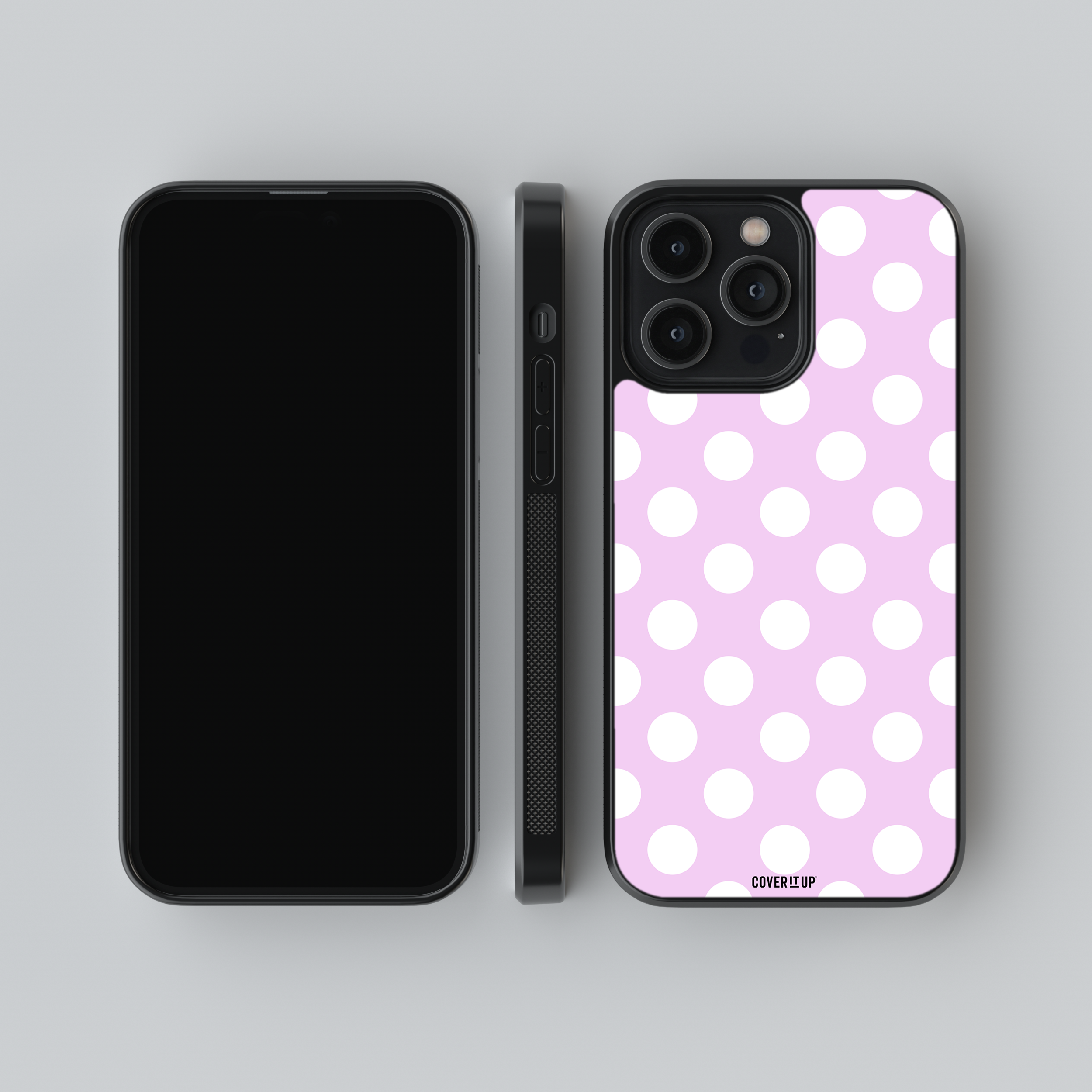 Pink Polka Glass Case