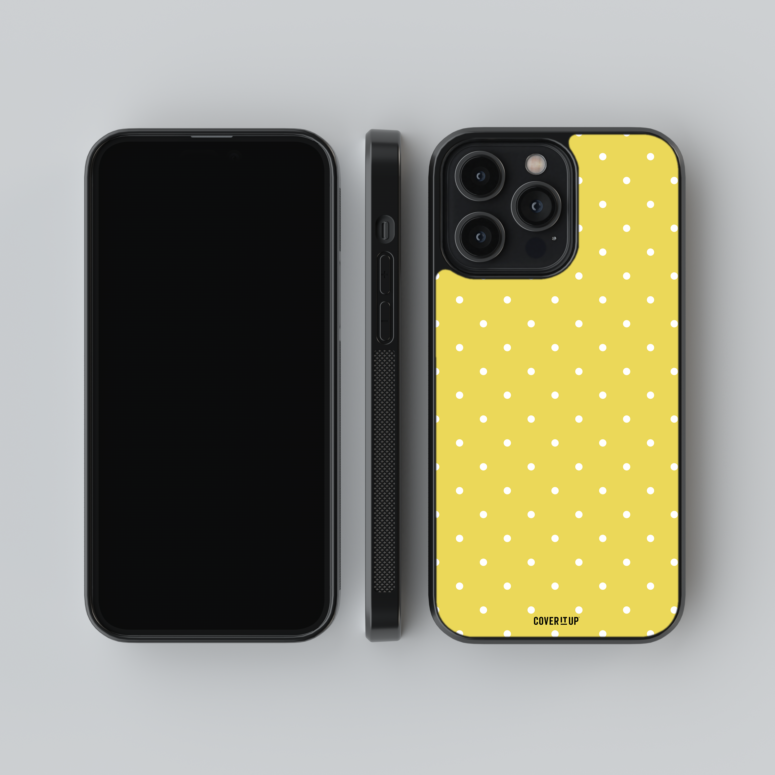 Sunny Yellow Small Polka Dots Glass Case