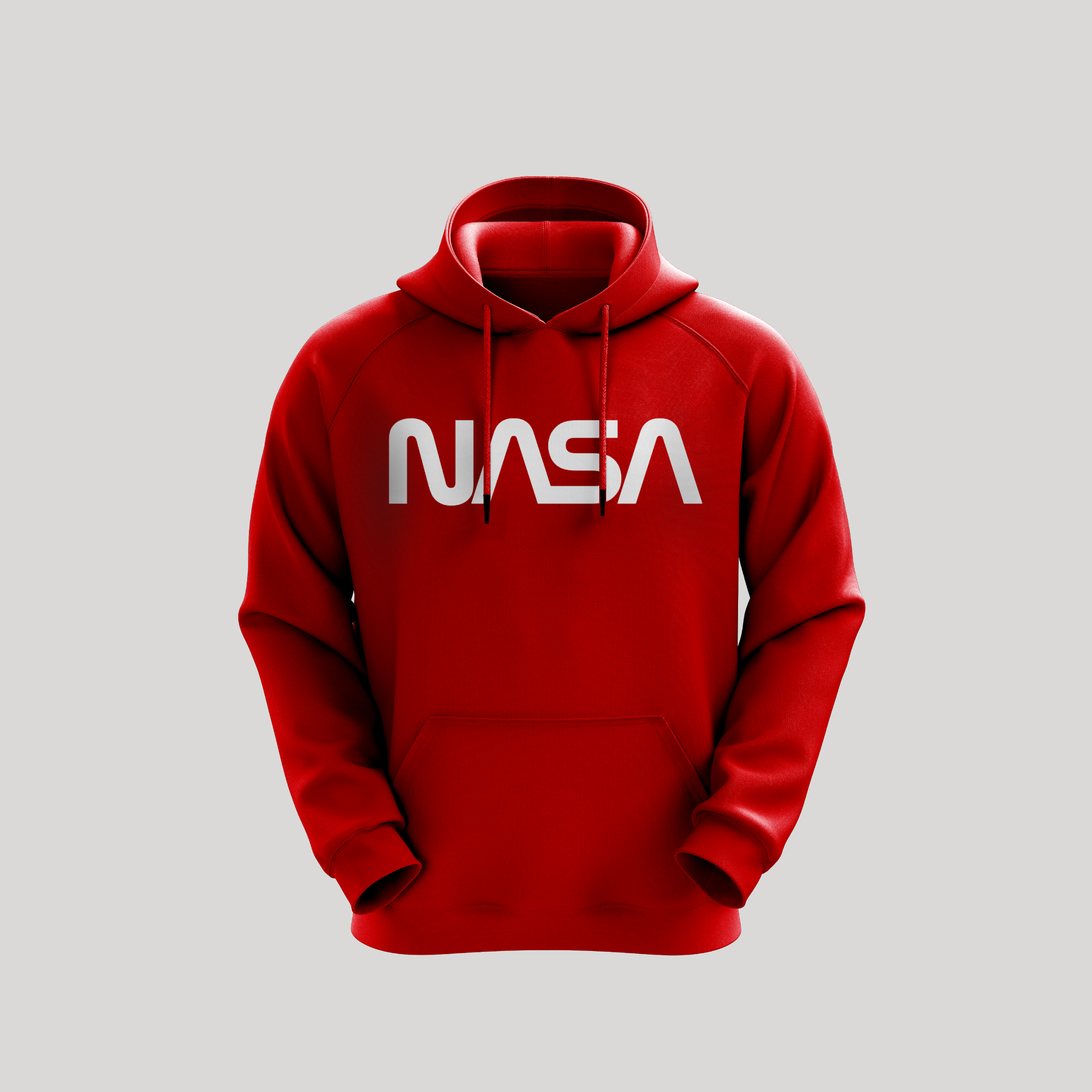 NASA Worm Logo Crimson Red All Season Hoodie