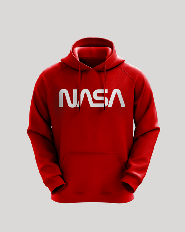 NASA Worm Logo Crimson Red All Season Hoodie