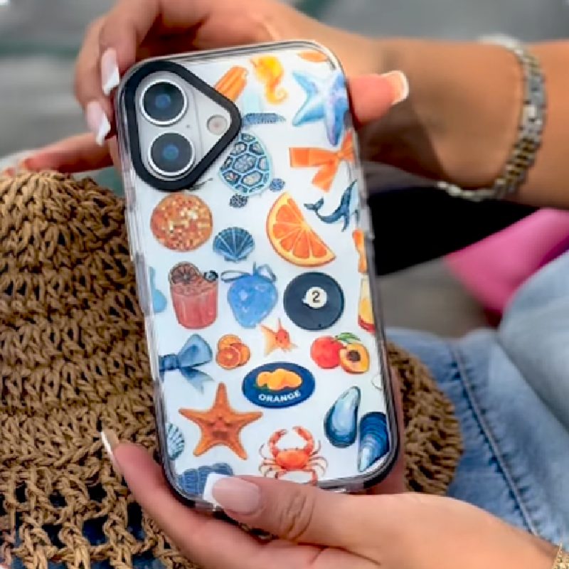 Cute Coastal Pattern Aesthetic bumper case