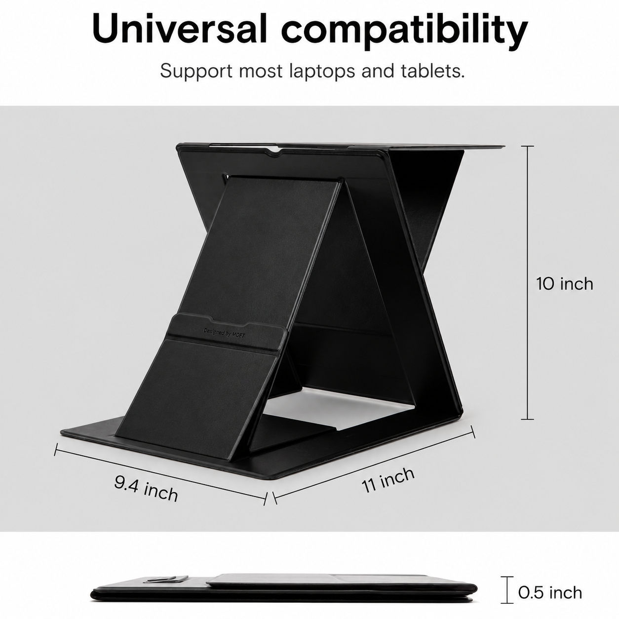 MOFT Z: Elevate Your Workspace with the Ultimate Invisible Sit-Stand Desk for Laptops – Seamless Portability, Adjustable Ergonomics, With 5 Elevation Angles