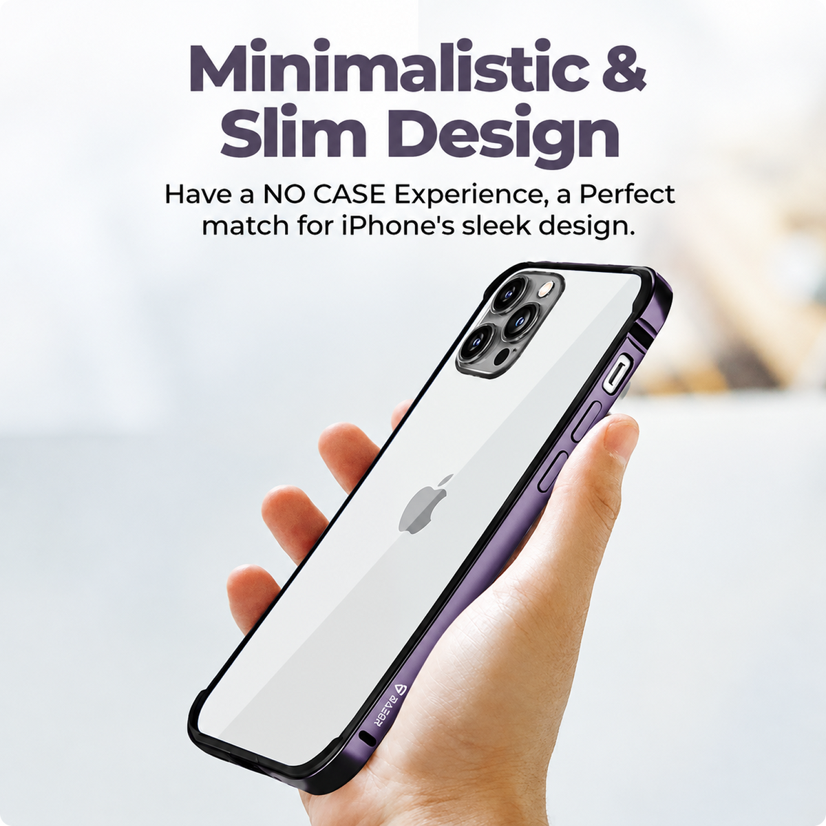 RAEGR Phone Case| Anodized Aluminum Bumper | Supports Magnetic Wireless Charging | Edge Armor Protective Minimal Case Compatible with iPhone 14 Pro Max (6.7-Inch) (2022)
