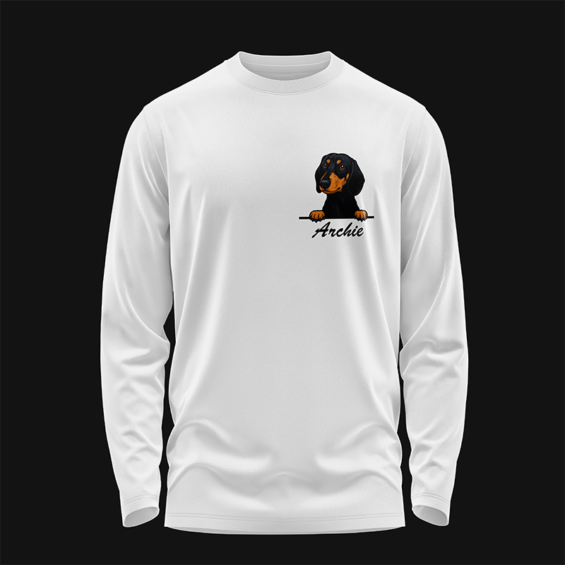 Customizable Dog Face & Name Sweatshirt