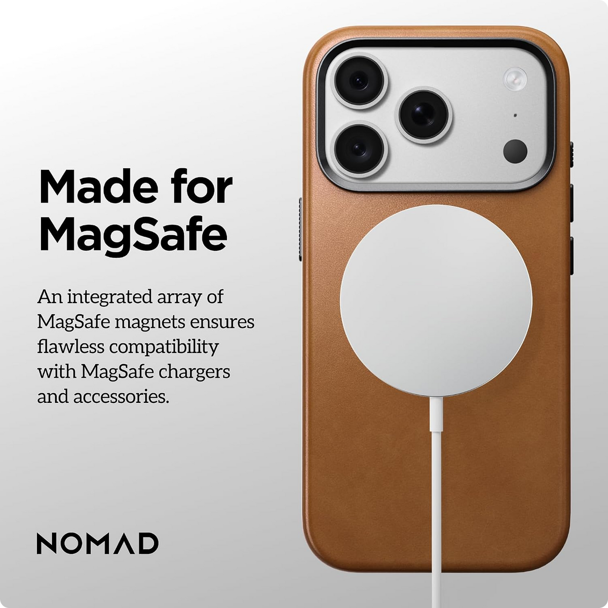 NOMAD Traditional Leather Case Compatible with iPhone 18 Pro Case Camino Leather