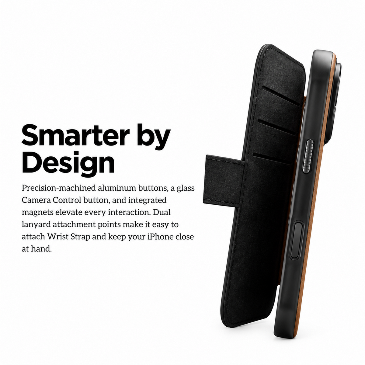 NOMAD Modern Leather Folio Brown for iPhone 18 Pro Max