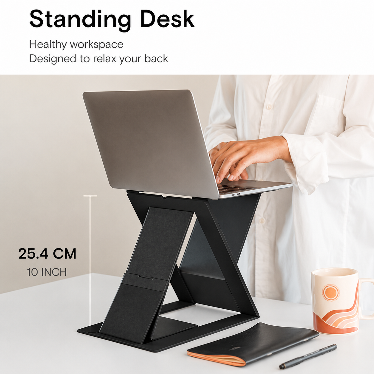 MOFT Z: Elevate Your Workspace with the Ultimate Invisible Sit-Stand Desk for Laptops – Seamless Portability, Adjustable Ergonomics, With 5 Elevation Angles