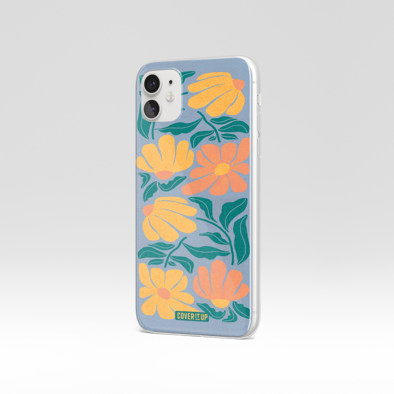 Floral Art Clear Silicone Case