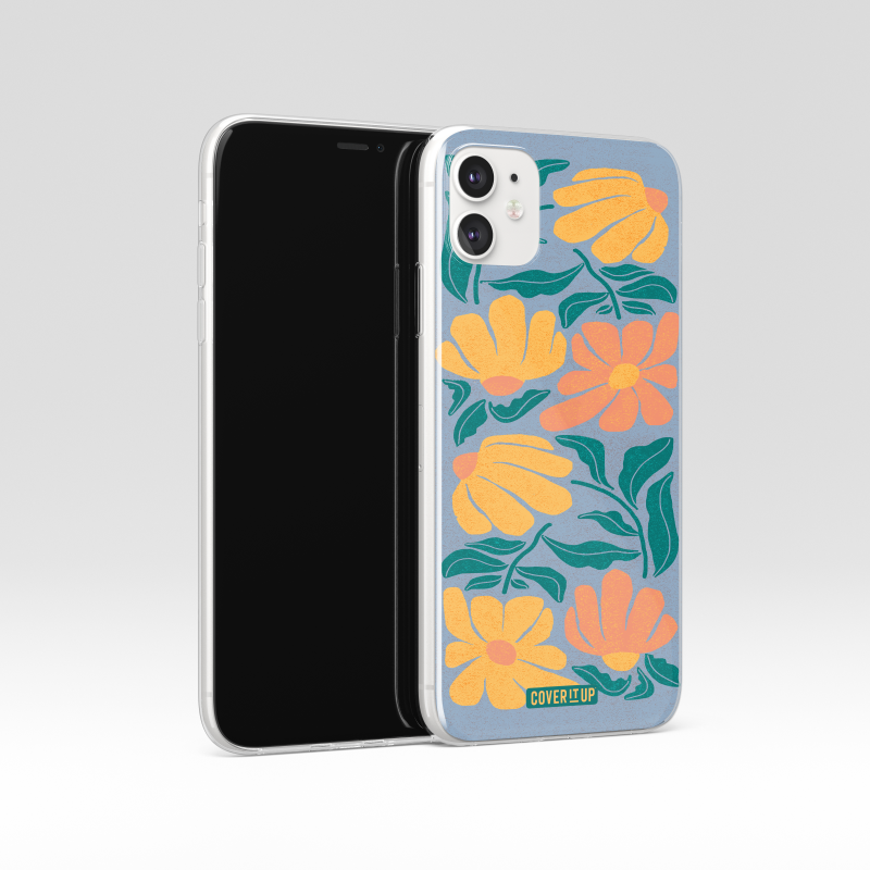 Floral Art Clear Silicone Case