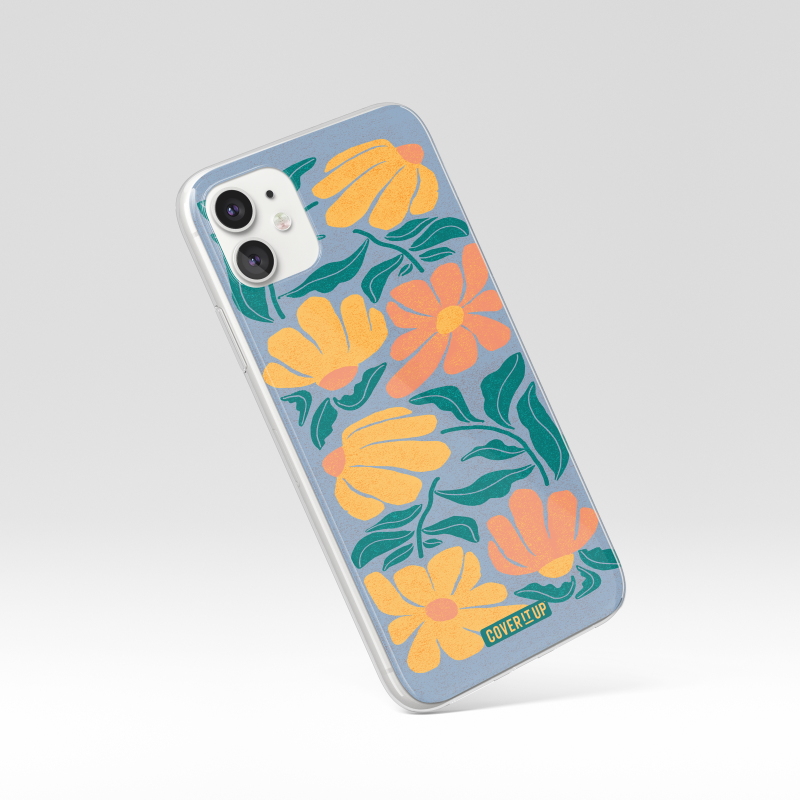 Floral Art Clear Silicone Case