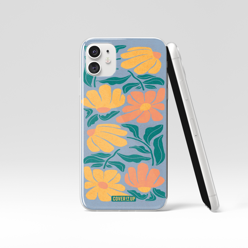 Floral Art Clear Silicone Case