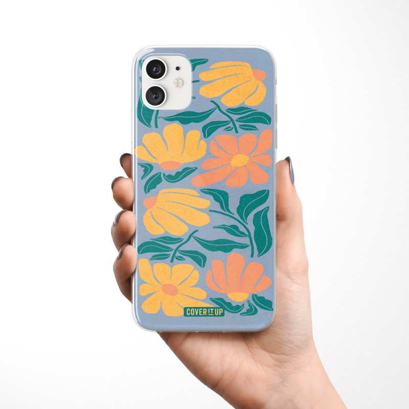 Floral Art Clear Silicone Case