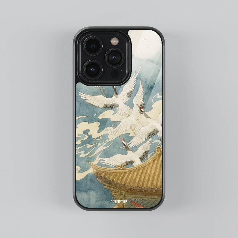 Flying Birds Glass Case