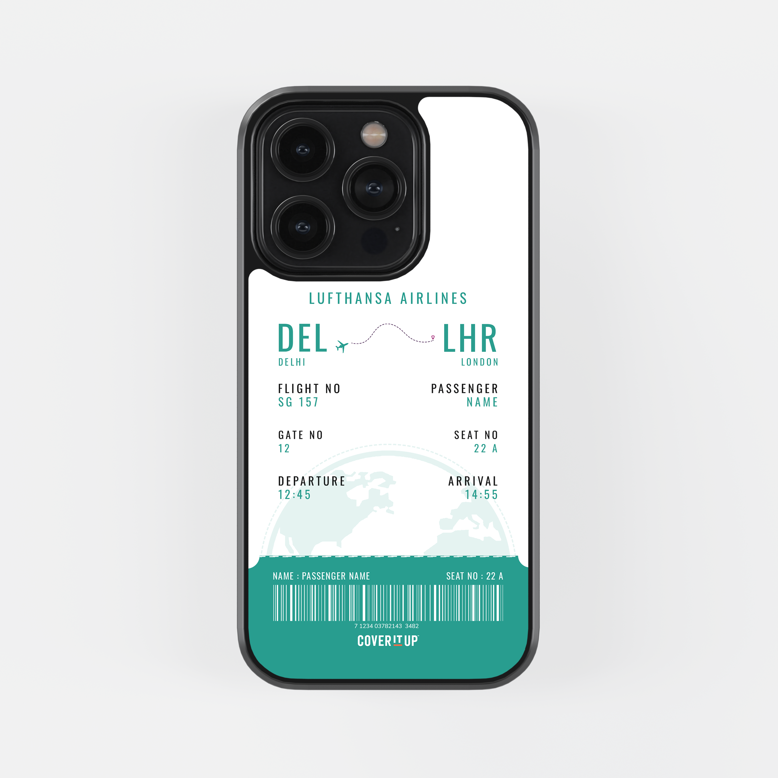 Customise Your Boarding Pass Ticket Glass Case