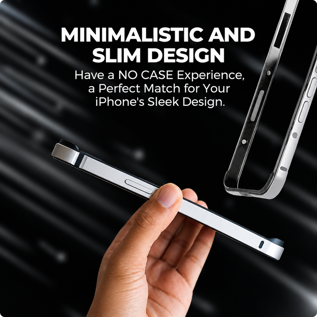 RAEGR Case | Anodized Aluminum Bumper | Magnetic Compatible | Edge Armor Protective Minimal Case Designed for iPhone 15 (6.1-Inch) 2023