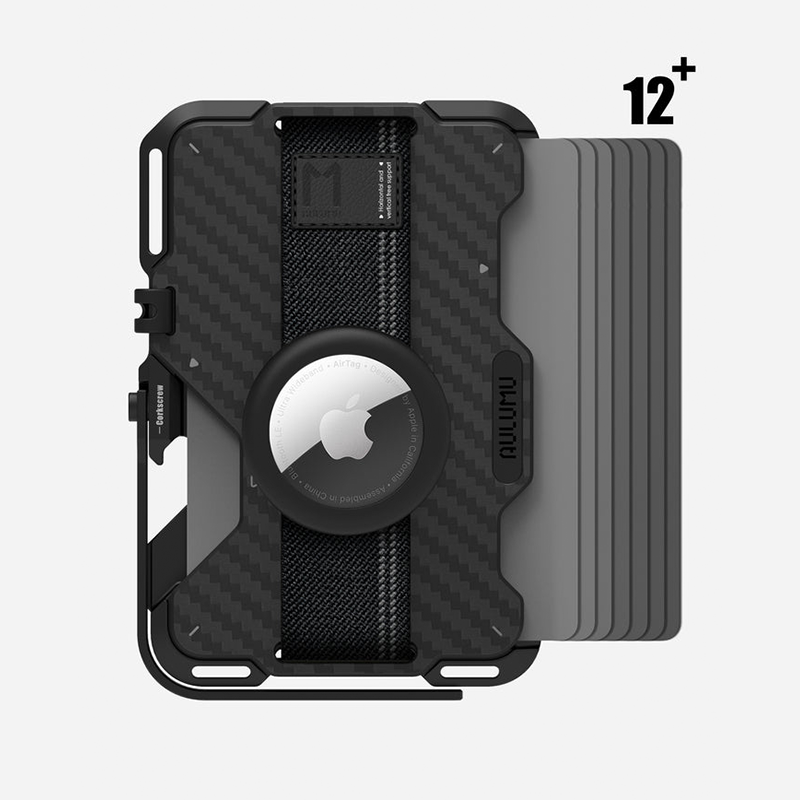 Aulumu G03 Multi-Tool Magnetic Metal Wallet | Carbon Fiber Cover | MagSafe