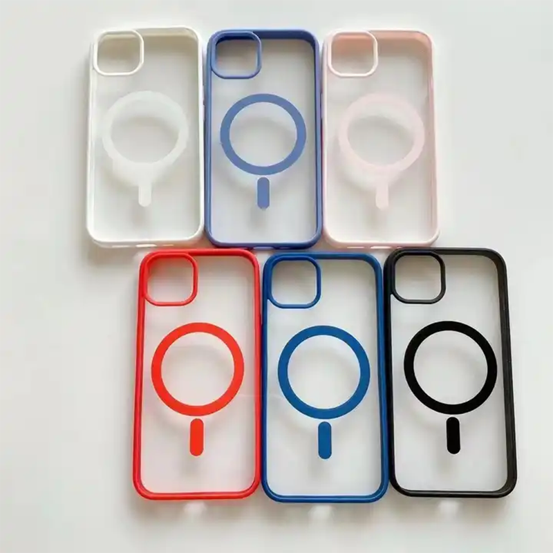 Clear and Colorful Frame With MagSafe Case for iPhone 15 Series