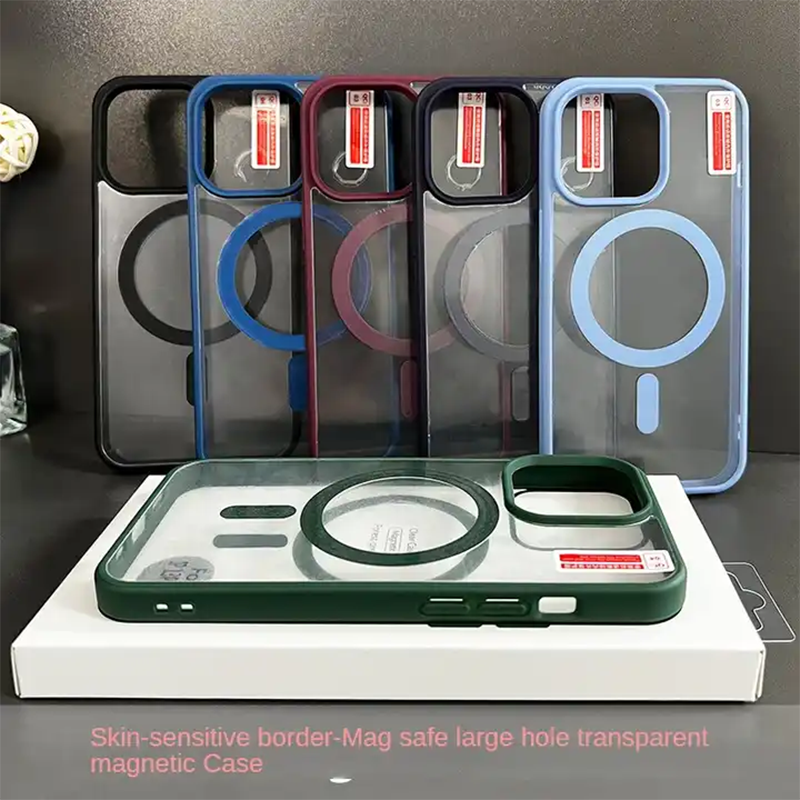Clear and Colorful Frame With MagSafe Case for iPhone 15 Series