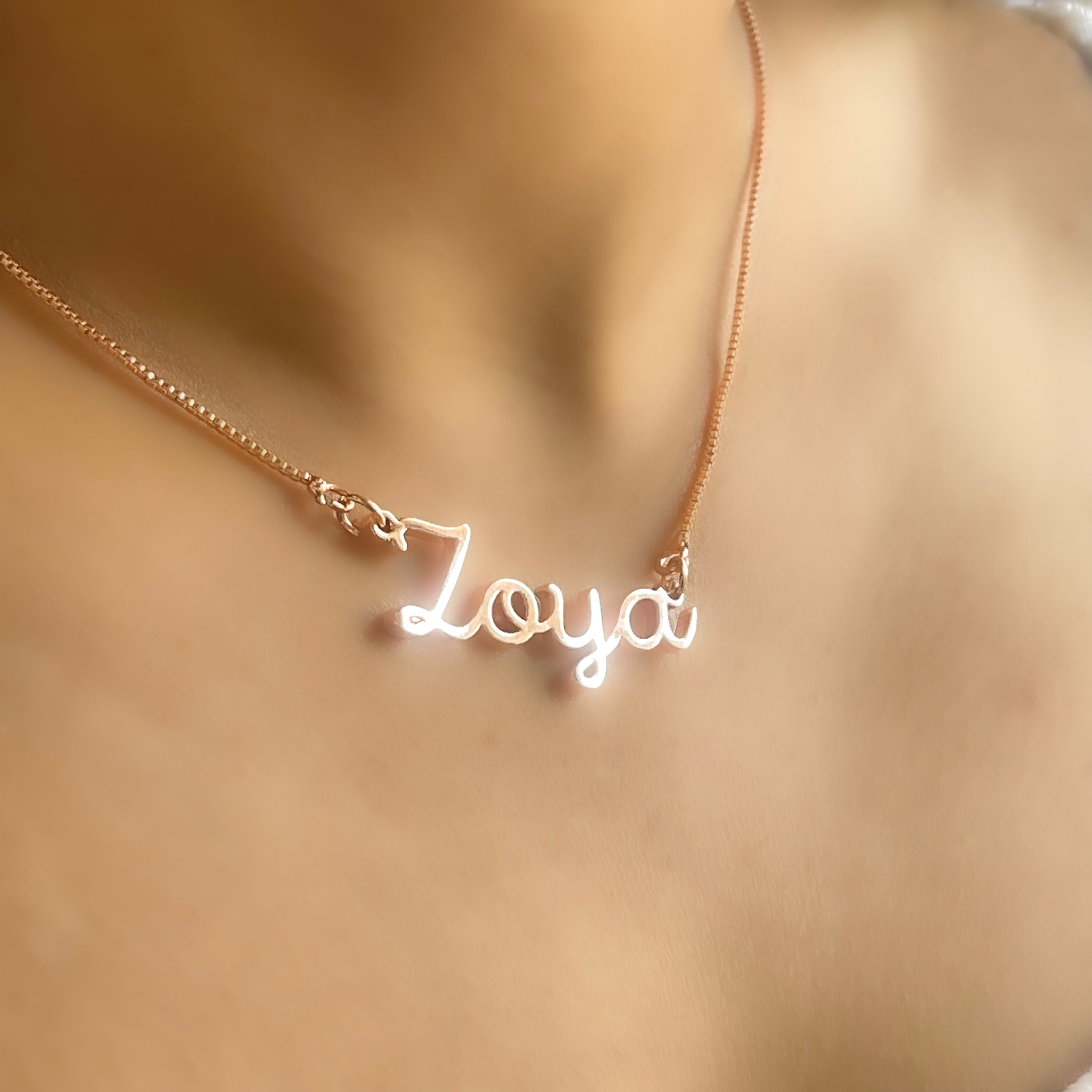 Personalised Name Necklace - Rosegold