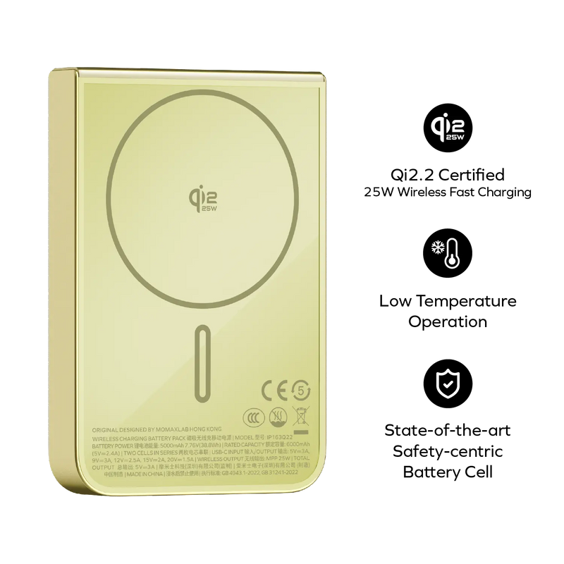 Momax 1-Power S.Pass² 10000mAh Semi-Solid-State Magnetic Battery Pack (CCC)