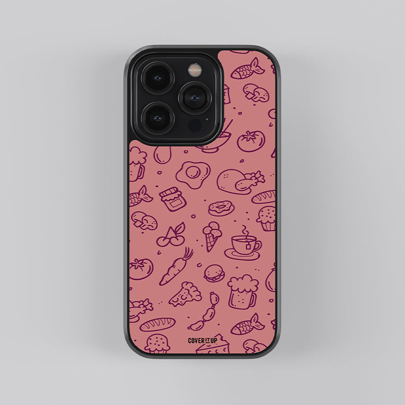 Foody Pink Glass Case