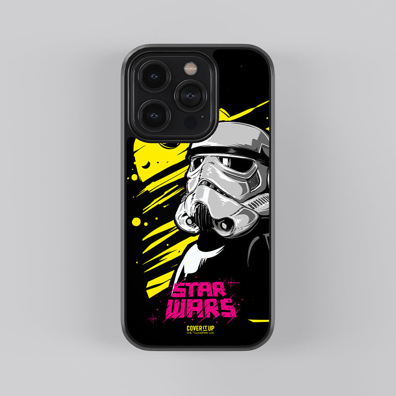 Star Wars Stormtrooper Yellow Glass Case