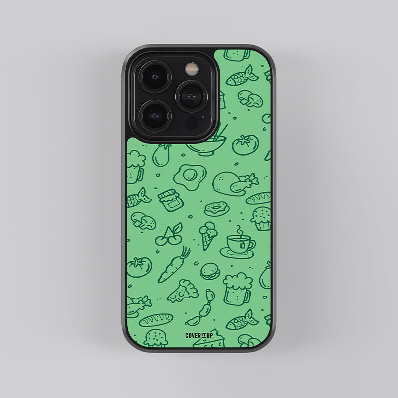 Foody Green Glass Case
