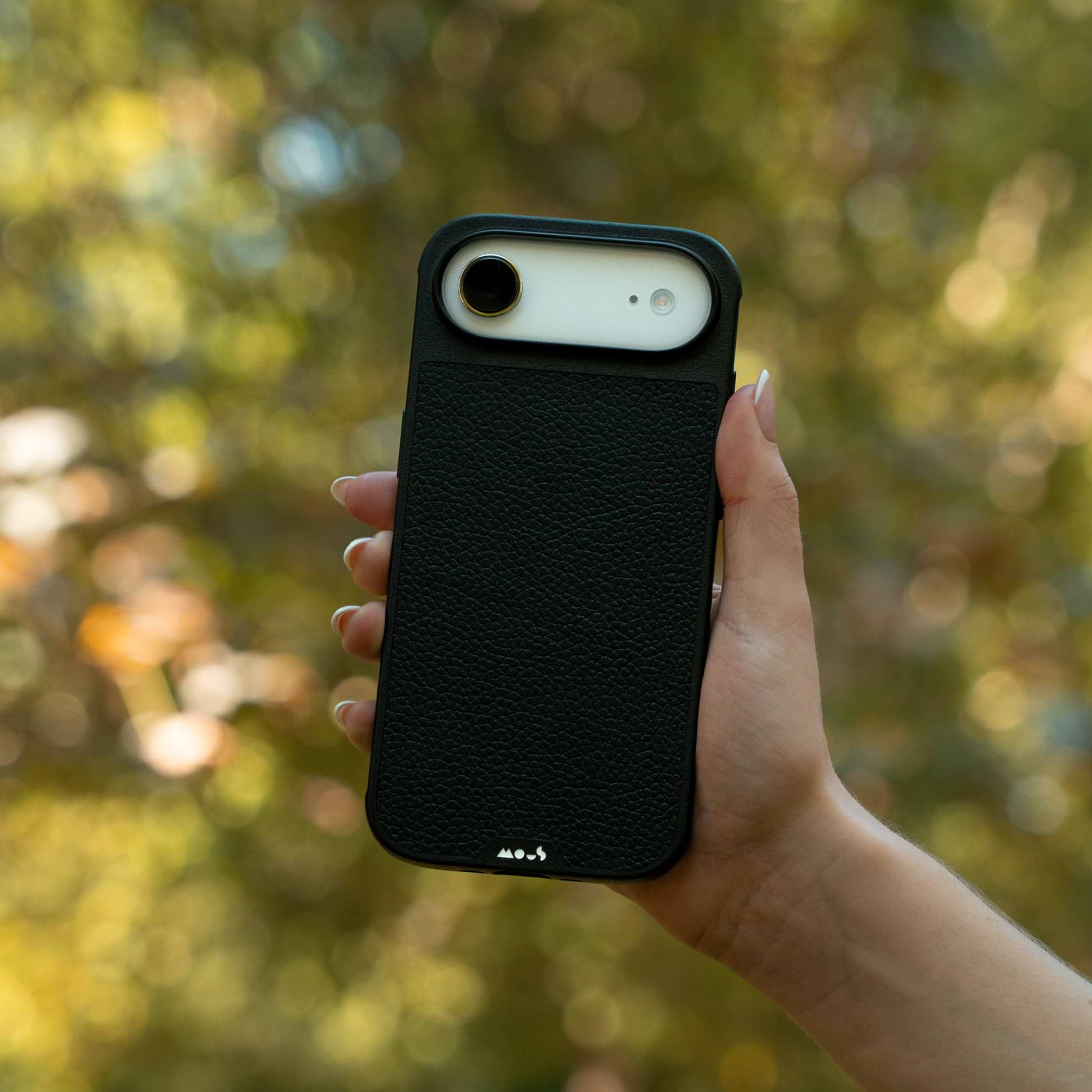 Mous Limitless® Black Leather Case iPhone Air