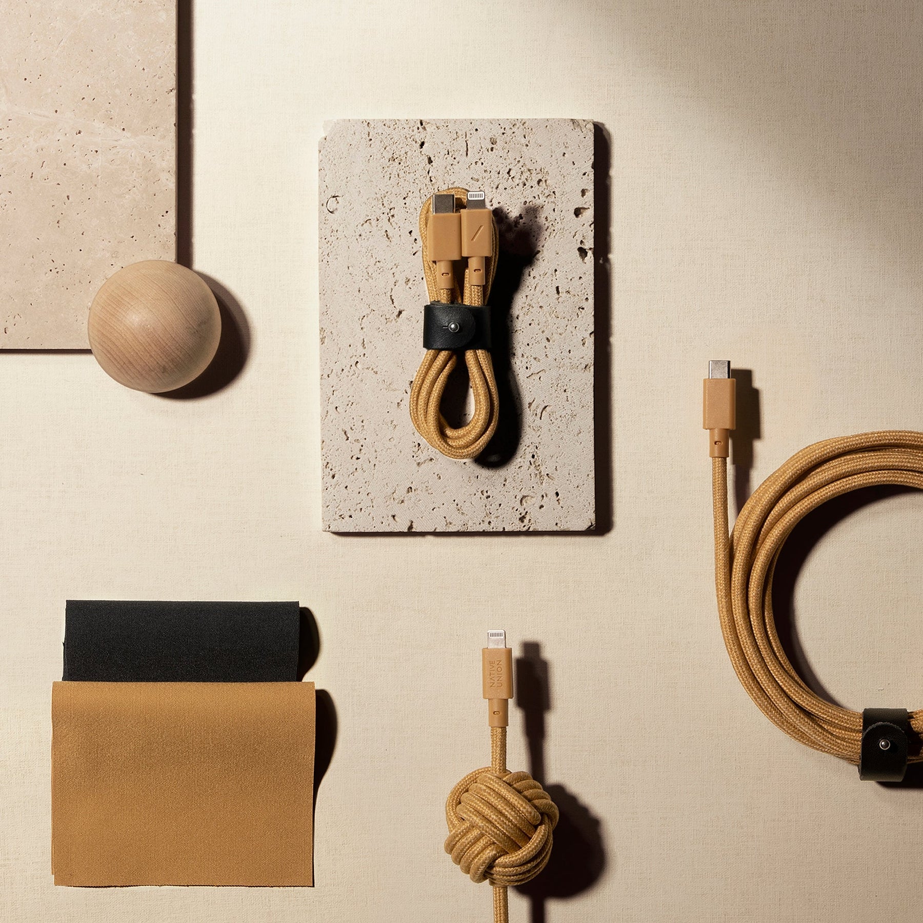 Native Union Belt Cable XL (USB-C to Lightning) The recycled 10-foot charging cable with bonded leather strap