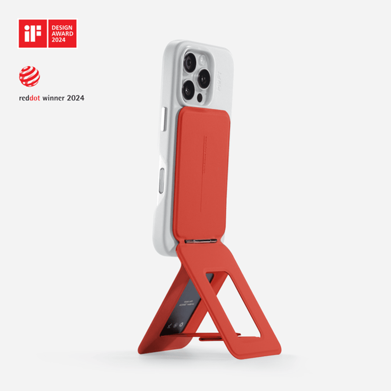 Moft Snap Phone Tripod Stand - Compatible Models: iPhone 12/13/14/15/16/17 series (Plus/Pro/Pro Max) and MagSafe-compatible cases. Works with non-MagSafe phones using the included metal ring.