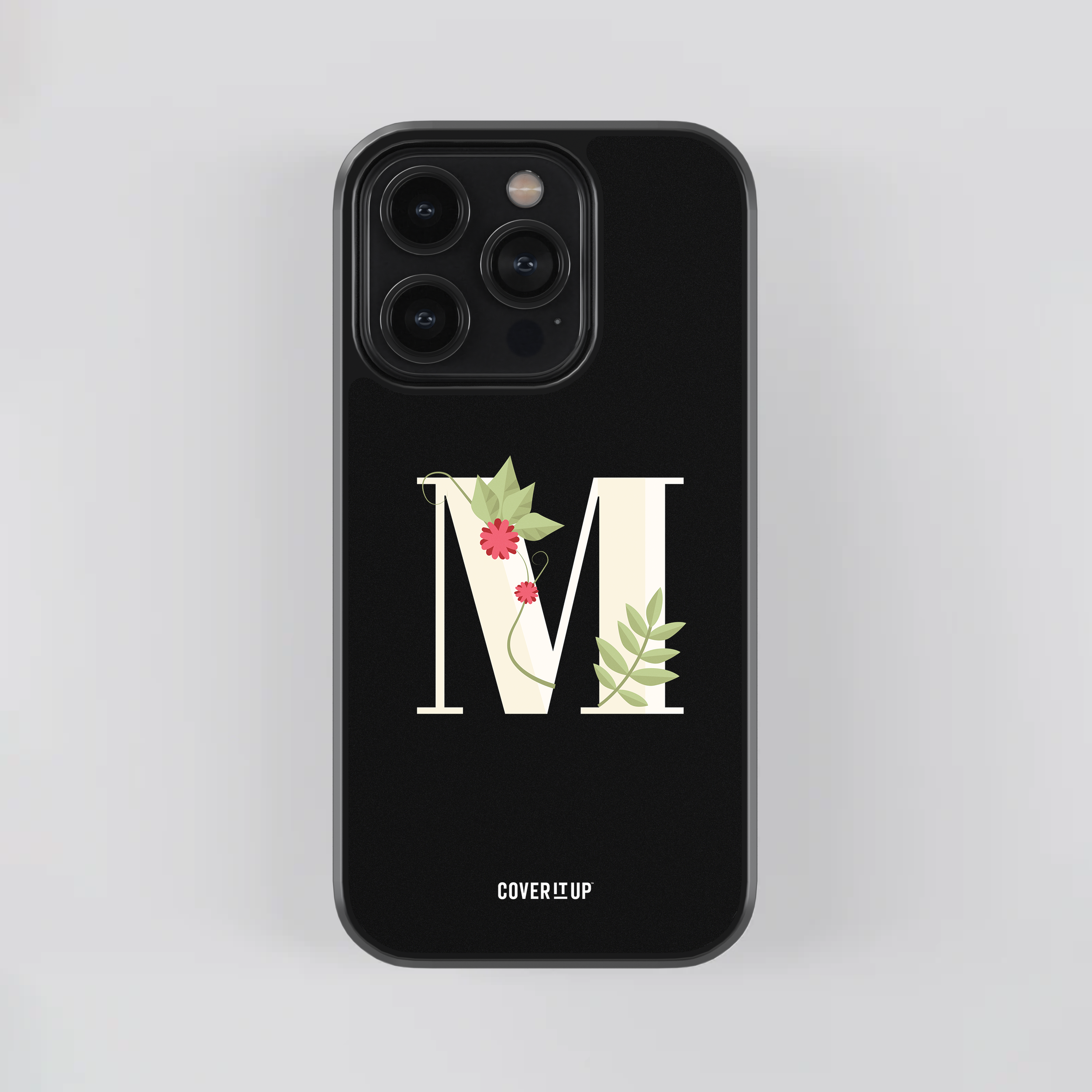 Limited Edition Floral Initial Glass Case