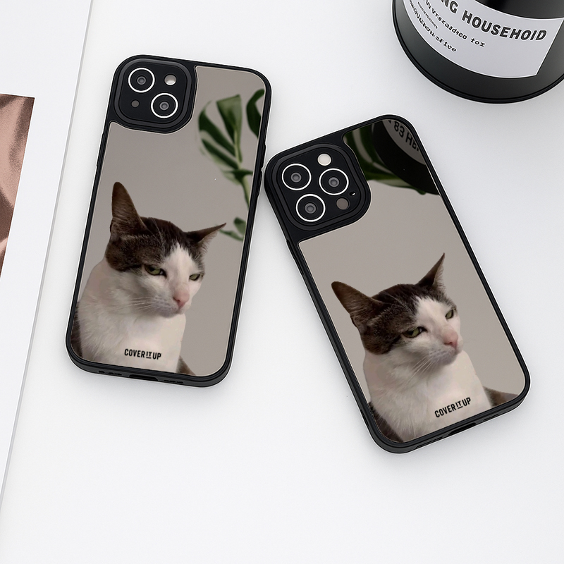 The Judgy Cat Mirror Phone Case